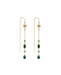Karma and Luck Peaceful Perspective Lotus Jade Drop Earrings