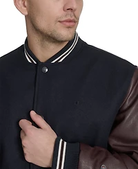 Champion Men's Mixed Media Varsity Jacket