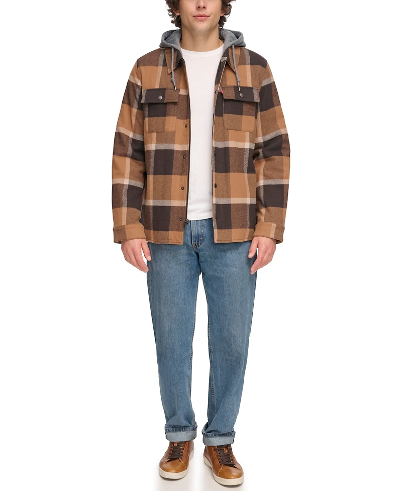 Levi's Men's Faux Sherpa Lined Flannel Shirt Jacket