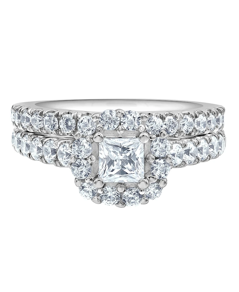 Macy's Certified Diamond Bridal Set Ring (2 ct. t.w.) in 14K White Gold