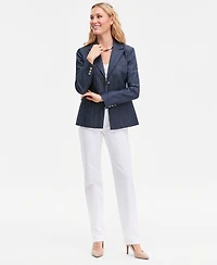 I.n.c. International Concepts Women's Hourglass Cotton Denim Blazer, Macy's Exclusive