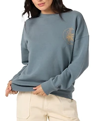 O'Neill Juniors' Moon Flower Crewneck Sweashirt