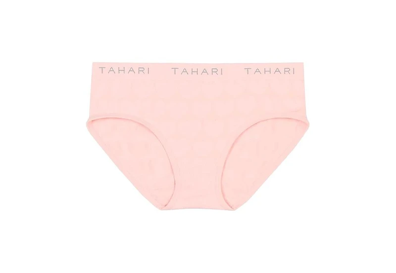 Tahari Girls 4-Pack Seamless Solid Color Hipsters with Logo Waistband