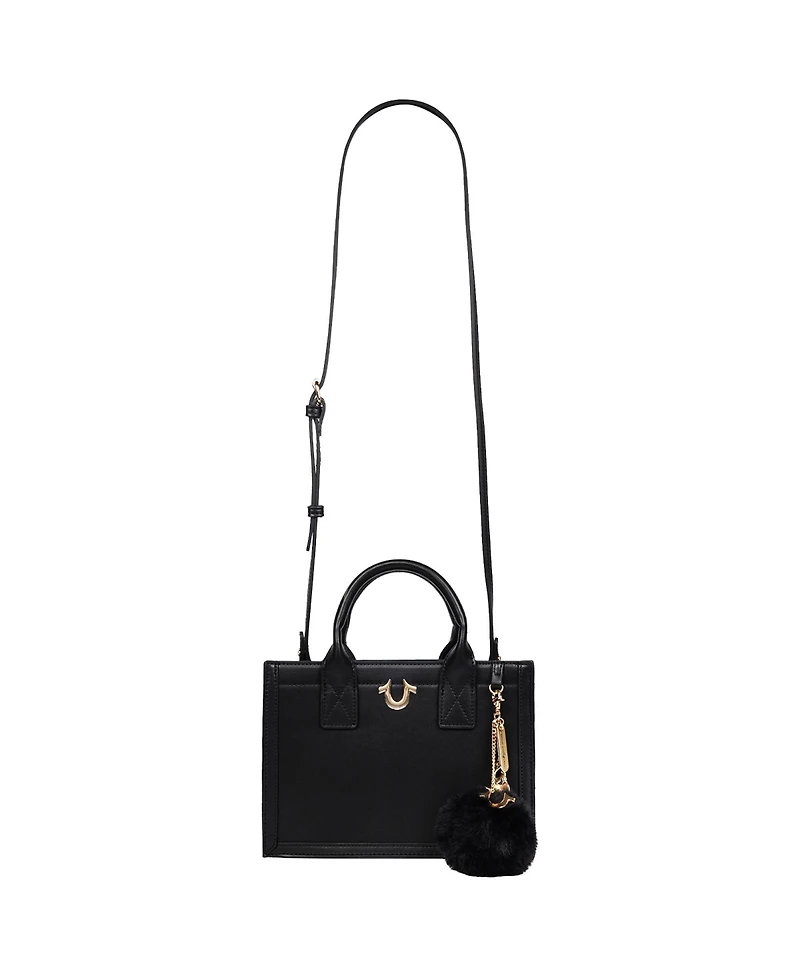 True Religion Pom Dangle Modern Tote