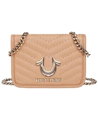 True Religion Horseshoe Multi Stud Flap Crossbody