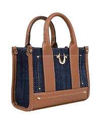 True Religion Denim Logo Strap Mini Tote