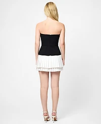 Fcuk Women's Azra Strapless Pleat Mini Dress