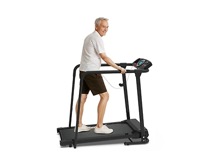 Redliro Walking Treadmill with Long Handrails 300lbs Capacity Recovery Fitness Exercise Machine for Seniors