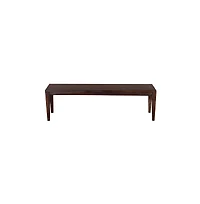 Porter Designs Fall River Solid Sheesham Wood Dining Bench, Gray