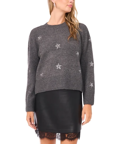 Vince Camuto Women's Embellished Crewneck Sweater