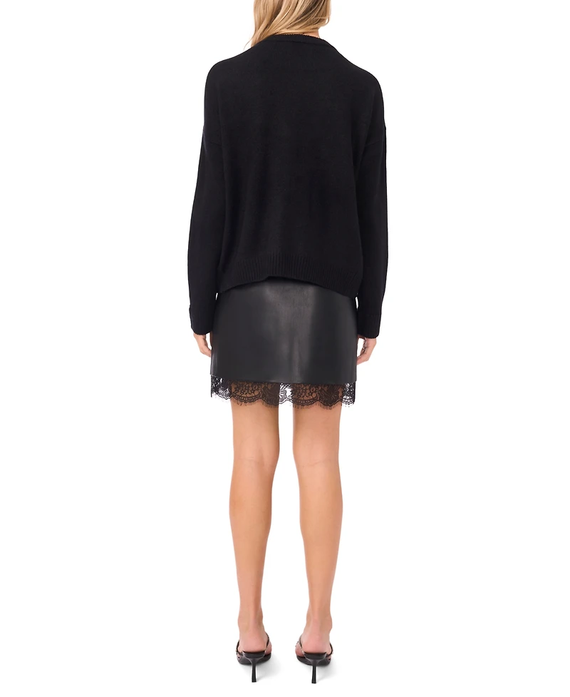 Vince Camuto Women's Multi Paillette Crewneck Sweater