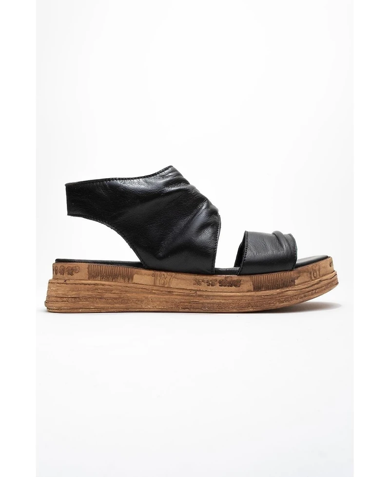 Forever & Always Shoes Lunas Leather Side-Zip Sandal (Women)