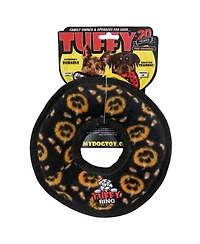 Tuffy Holiday Medium Ring Pumpkin 2 Pack, Durable Plush Squeaky Dog Toy