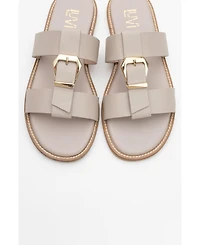 Forever & Always Shoes Sveta Leather Buckled Sandal (Women)