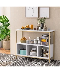 Modern Kitchen Buffet Sideboard with 3 Compartments