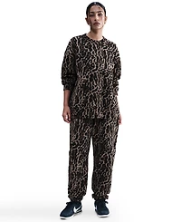 Nike Women's Phoenix Fleece Oversized Printed Crew-Neck Sweatshirt