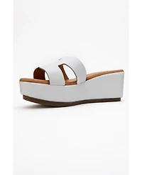 Forever & Always Shoes Lia Leather Platform Sandal (Women)