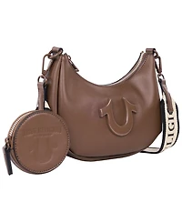 True Religion Logo Strap Crescent Hobo