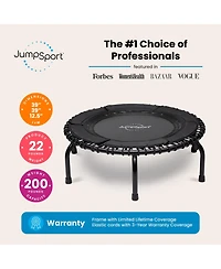 JumpSport 370 Home Gym 39" Heavy Duty Fitness Trampoline with 4-In-1 Dvd, Black