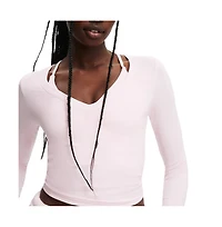 Cotton On Women's Active Ultra Soft Plunge Front Long Sleeve