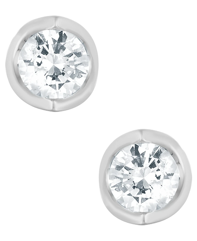 Macy's Certified Diamond Stud Earrings (1 ct. t.w.) in 14K White Gold (also in 14K Yellow Gold)