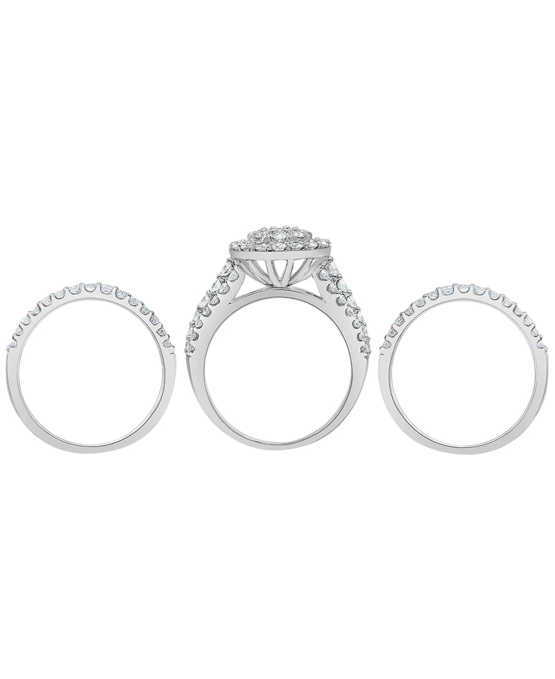 Macy's Certified Diamond Bridal Set Two Band Ring (2 ct. t.w.) in 14K White Gold