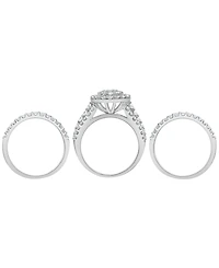 Macy's Certified Diamond Bridal Set Two Band Ring (2 ct. t.w.) in 14K White Gold