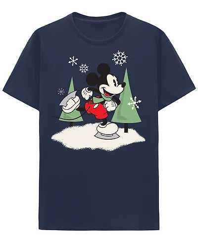 Hybrid Apparel Men's Mickey Skates Pull-On Crewneck T-Shirt