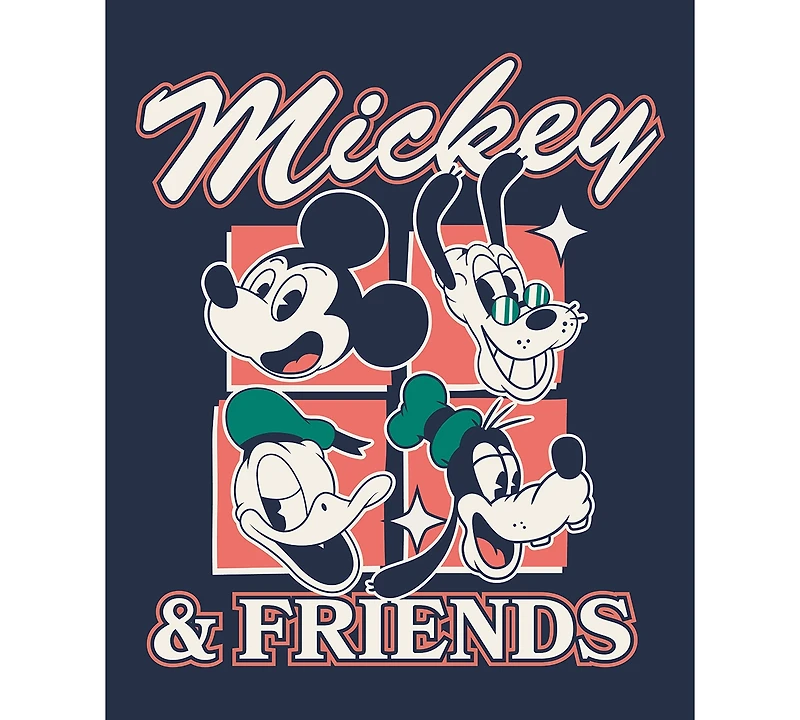 Hybrid Apparel Men's Mickey and Friends Crewneck T-Shirt