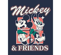 Hybrid Apparel Men's Mickey and Friends Crewneck T-Shirt