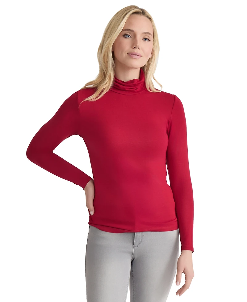 Jones New York Women's Long Sleeve Turtle Neck Top