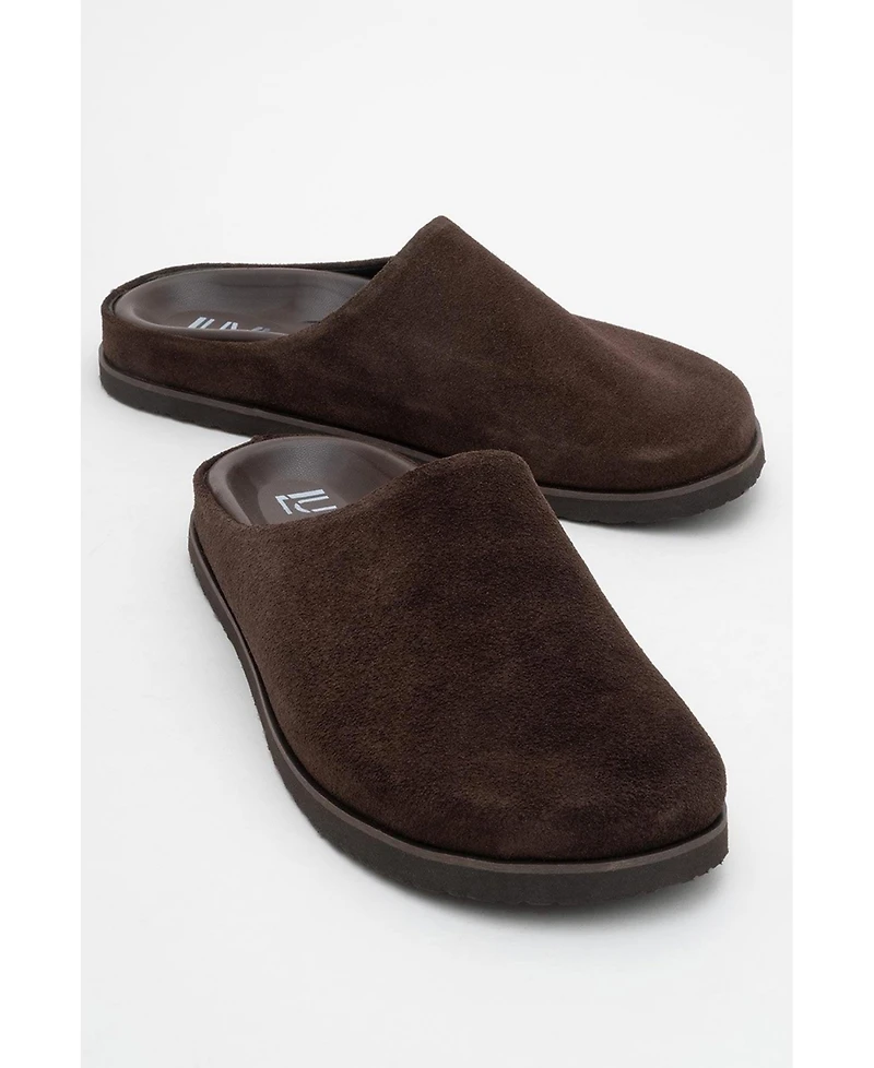 Forever & Always Shoes Space Leather Slide Sandal (Women)