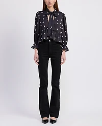 En Saison Women's Floretta Polka Dots Long sleeves Top