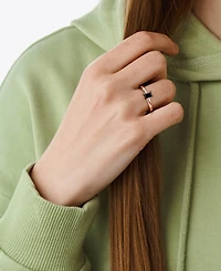 Macy's Emerald Cut Black Diamond Solitaire Engagement Ring (1/2 ct. t.w.) 14K Rose Gold