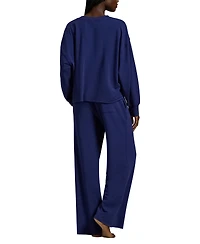 Polo Ralph Lauren Women's 2-Piece Crewneck Top and Pants Pajama Set