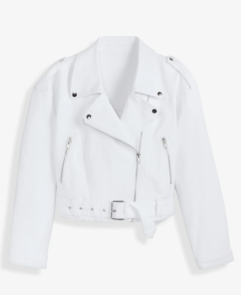 I.n.c. International Concepts Women's Belted Moto Jacket, Macy's Exclusive