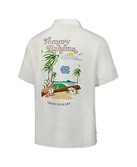 Tommy Bahama Men's White North Carolina Tar Heels Grand Slam Bay Camp Button-Up Shirt