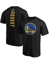 Fanatics Mto Label Men's Stephen Curry Black Golden State Warriors Playmaker Name Number Logo T-Shirt
