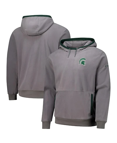 Columbia Men's Gray Michigan State Spartans Flanker Fleece Pullover Hoodie