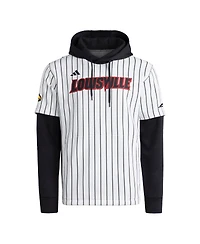 Adidas Men's White/Black Louisville Cardinals Baseball Jersey Hoodie