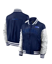 Fanatics Women's College Navy Seattle Seahawks Elements Wave Full-Snap Jacket