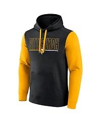 Logo Athletic Men's Black Pittsburgh Penguins Deliver Fleece Pullover Hoodie