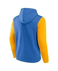Fanatics Men's Powder Blue/Gold Los Angeles Chargers Outline Pullover Hoodie