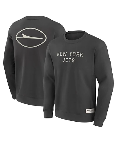 Fanatics Men's Charcoal New York Jets Elements Future Ground Lettering Pullover Sweatshirt