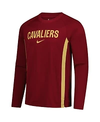 Nike Men's Wine Cleveland Cavaliers 2025/26 Authentic Pre-Game Legend Dri-fit Long Sleeve Shooting Shirt