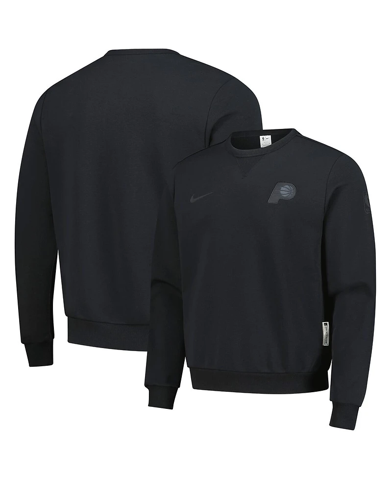 Nike Men's Black Indiana Pacers Authentic Standard Issue Travel Dri-fit Pullover Sweatshirt