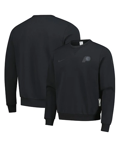 Nike Men's Black Indiana Pacers Authentic Standard Issue Travel Dri-fit Pullover Sweatshirt
