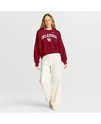 Nike Women's Crimson Oklahoma Sooners Oversized Phoenix Arch Pullover Sweatshirt