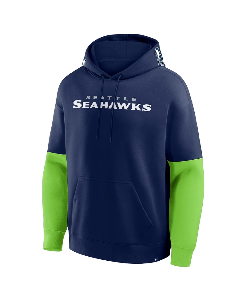 Fanatics Men's College Navy Seattle Seahawks Helmet Pullover Hoodie