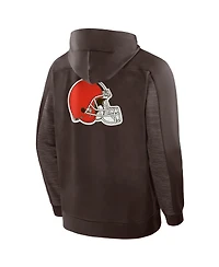 Fanatics Men's Brown Cleveland Browns Checkdown Pass Full-Zip Hoodie